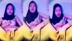 Jilbab Hitam Basah Keringet, Jari-jari Mainin Sange Sendiri Sampe Meraung-raung.